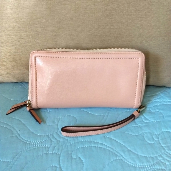 Kate Spade Staci Saffiano Leather Large Carryall Wristlet Wallet, Chalk Pink - Picture 10 of 11
